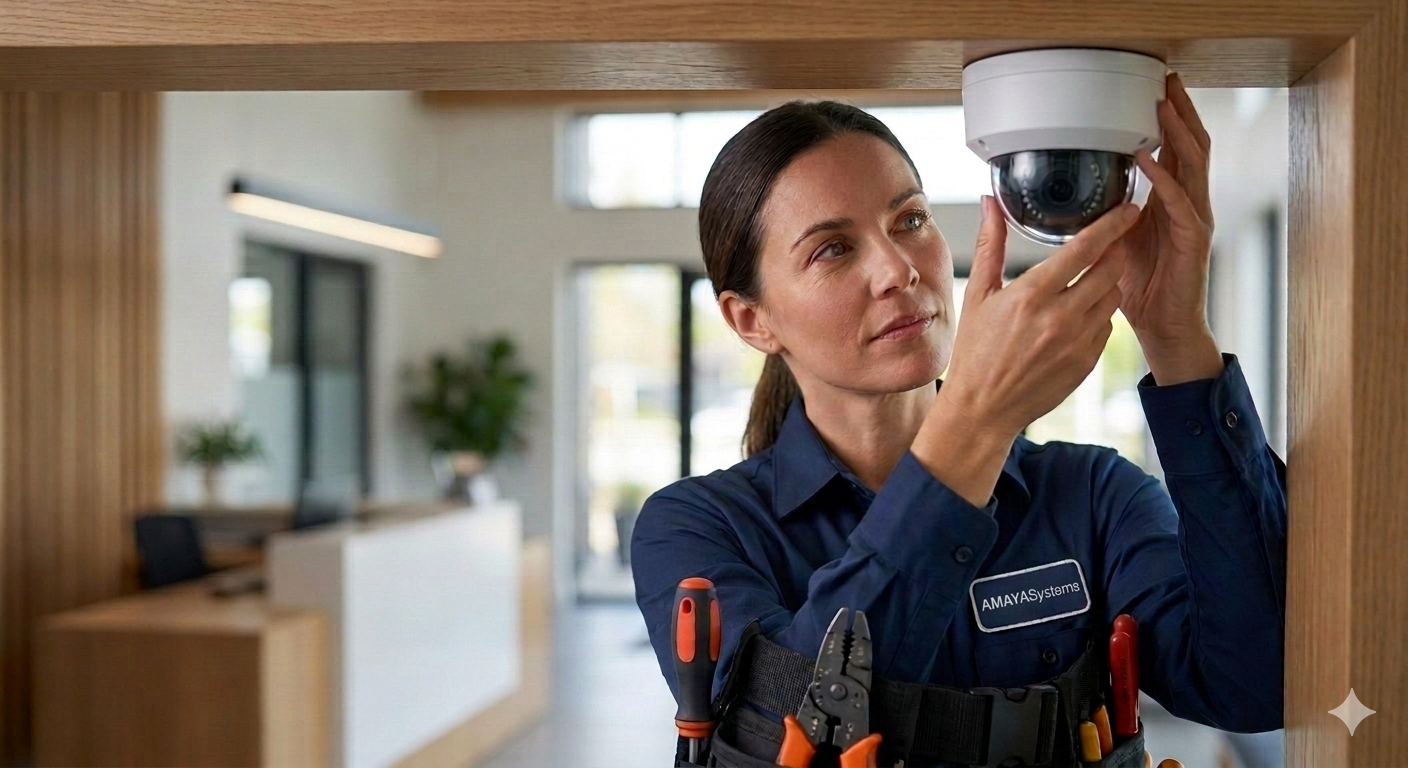 Instalación de cámaras de seguridad profesionales AMAYASystems
